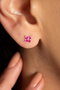 Heliophilia Silver Pendientes de Plata de Ley 925 Stud 4,5 mm
